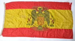 SPANISH CIVIL WAR INTEREST - LARGE LINEN FLAG
