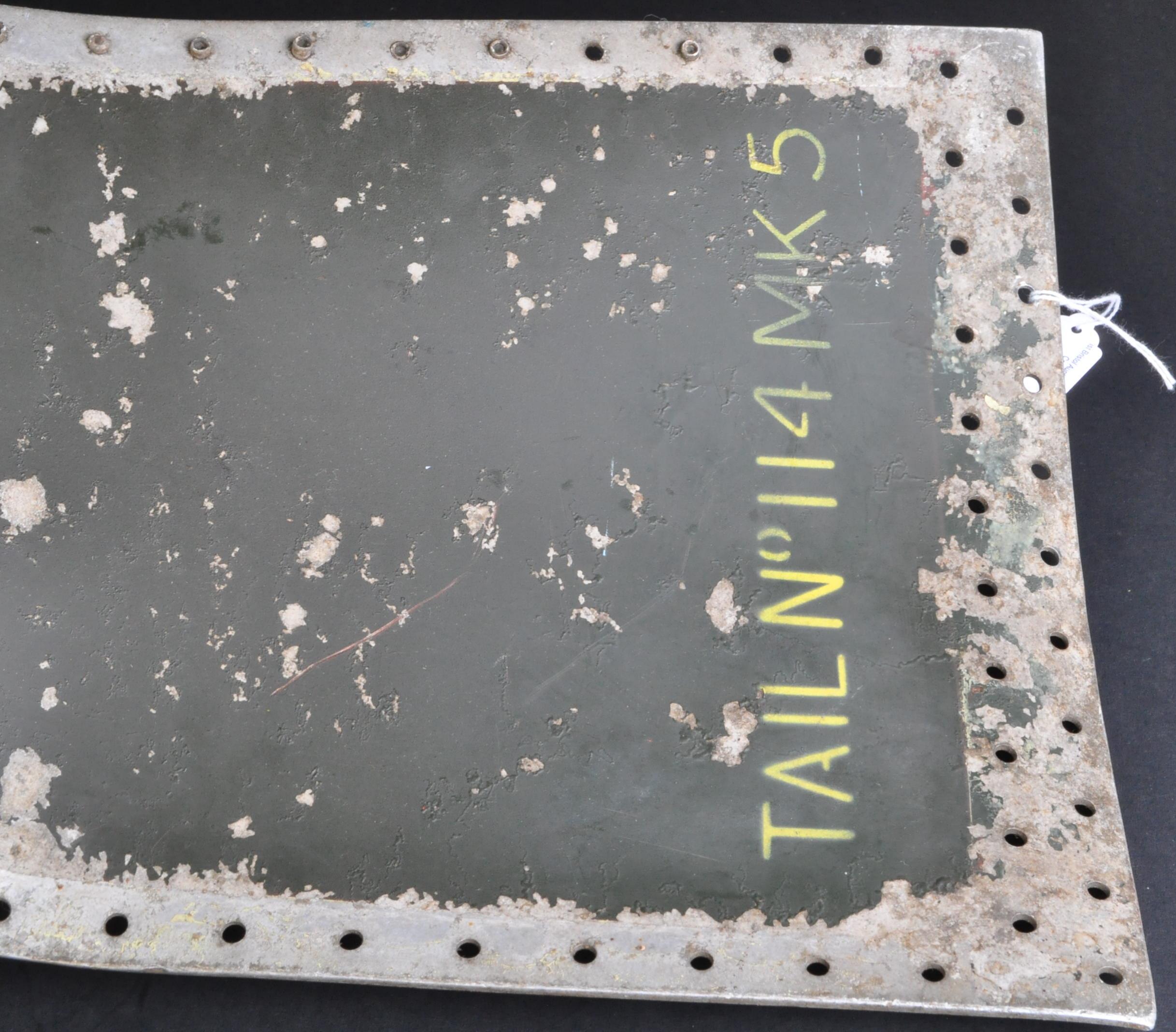 WWII INTEREST - LARGE SECTION OF RELIC ' TAIL FIN ' AIRCRAFT PANELLING - Image 3 of 7