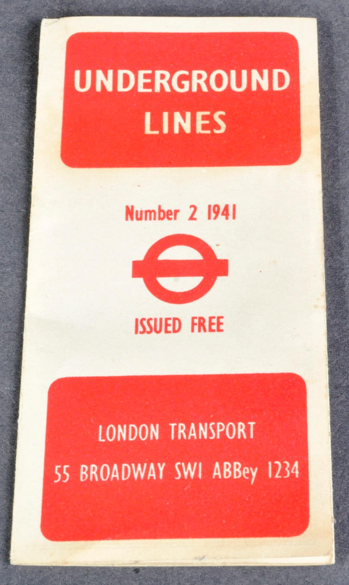 WWII SECOND WORLD WAR 1941 LONDON UNDERGROUND ISSUED SHELTER MAP - Image 6 of 6
