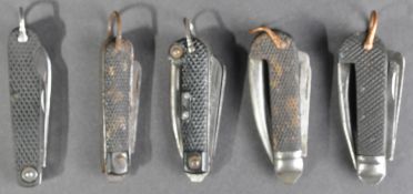 COLLECTION OF WWII SECOND WORLD WAR BRITISH ISSUE JACK KNIVES