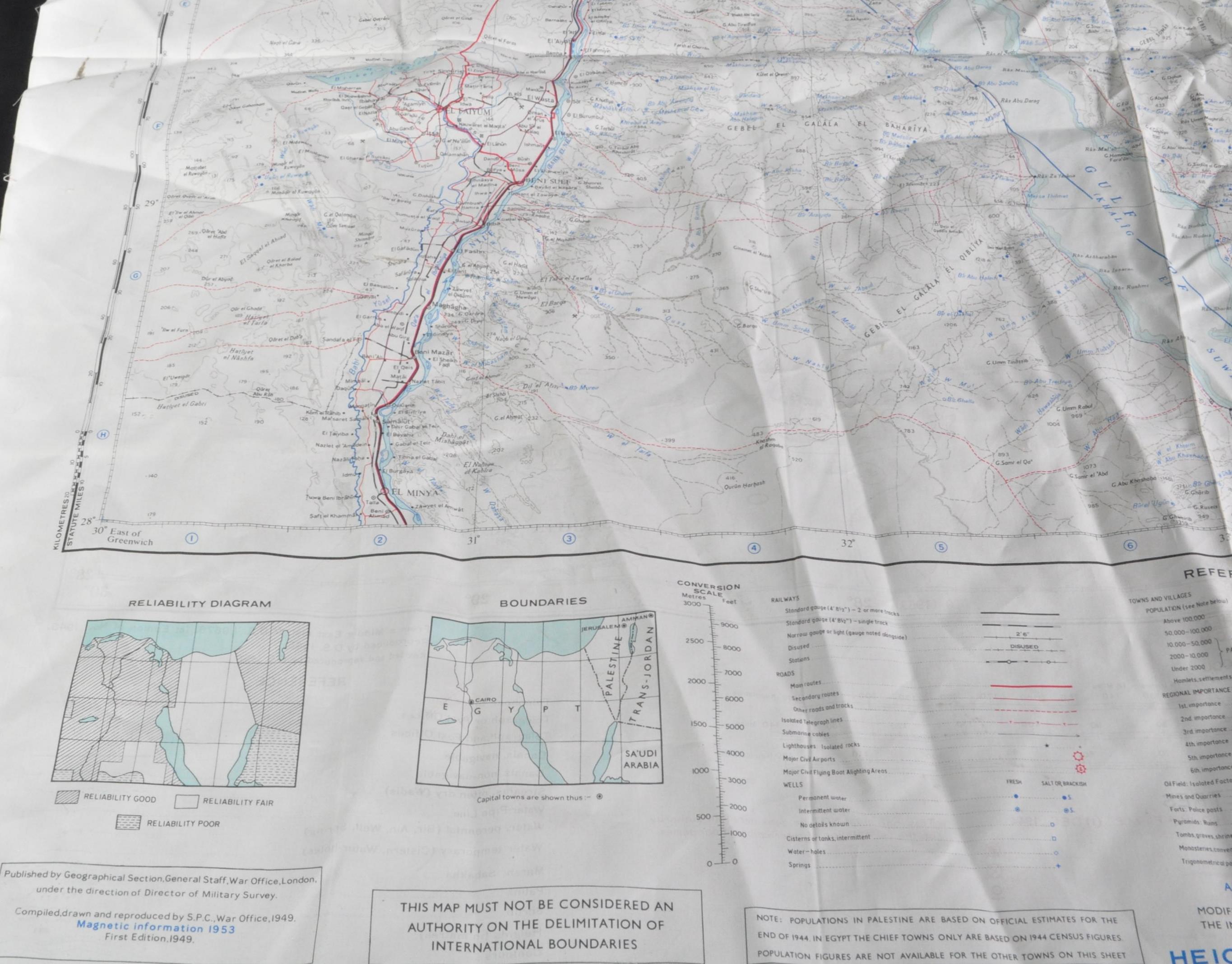 WWII INTEREST - ORIGINAL NORTH AFRICA SILK ESCAPE MAP - Image 3 of 6