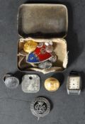 COLLECTION OF ASSORTED WWII INTEREST BUTTONS ETC