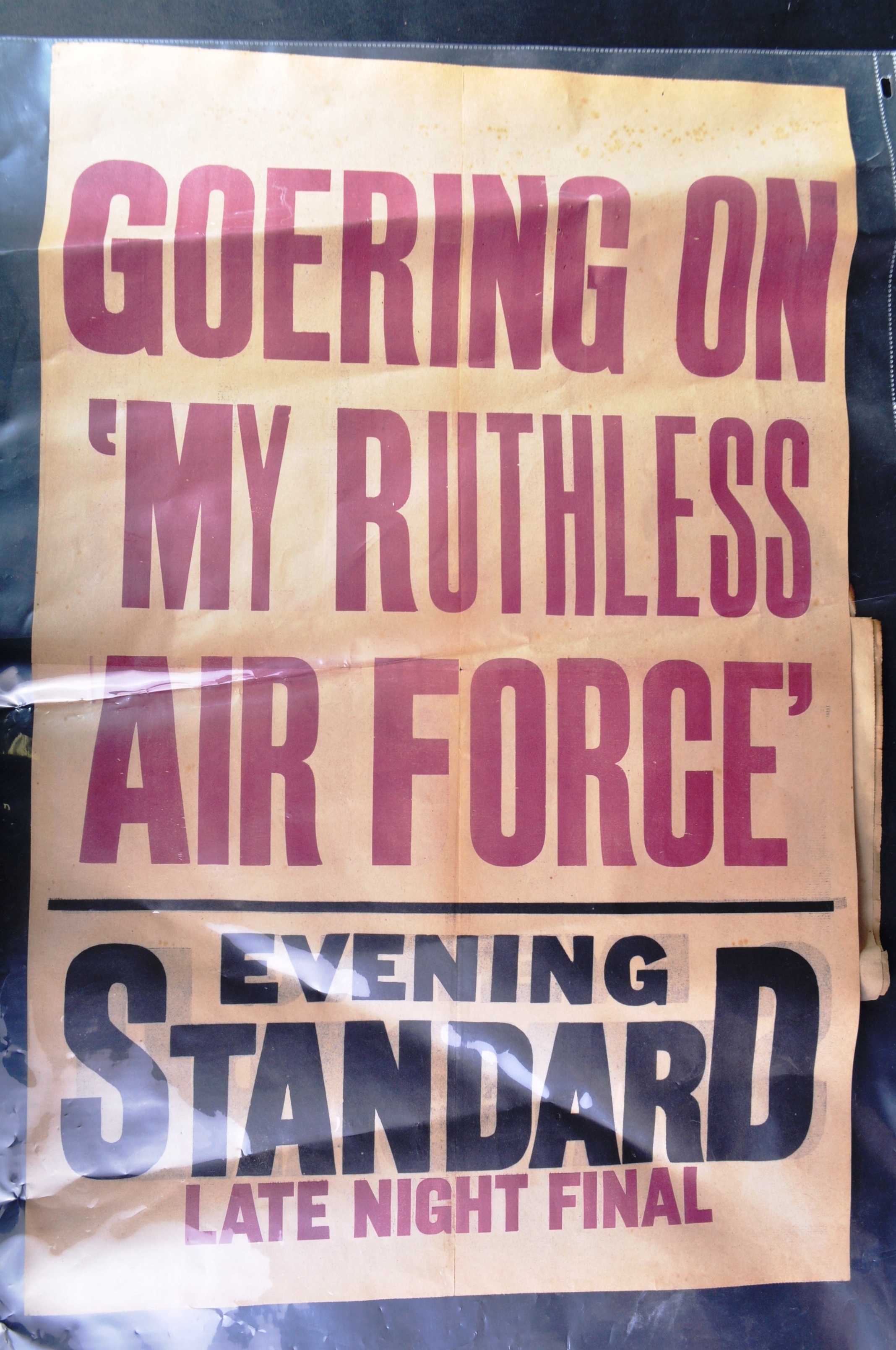 ORIGINAL WWII NEWSPAPER STAND HEADLINE SHEET POSTERS