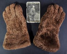 WWI FIRST WORD WAR RFC FLYING CORPS GLOVES & PHOTOGRAPH