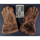 WWI FIRST WORD WAR RFC FLYING CORPS GLOVES & PHOTOGRAPH