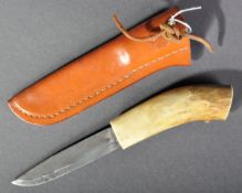 ERIK FROST - MORA - SWEDEN - ANTLER HANDLED DAGGER / KNIFE