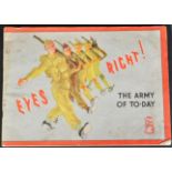 WWII INTEREST - ORIGINAL TUCK BOOK ' EYES RIGHT! ' ARMY RELATED BOOK