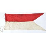 WWII SECOND WORLD WAR RED AND WHITE SIGNAL FLAG
