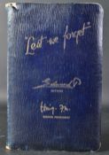 SCARCE ' LEST WE FORGET ' 1927 UNUSED DIARY WITH ADVERTISEMENTS