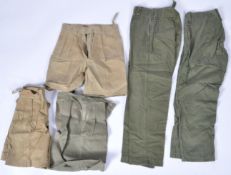 COLLECTION OF X5 PAIRS OF BRITISH ARMY ISSUED TROUSERS