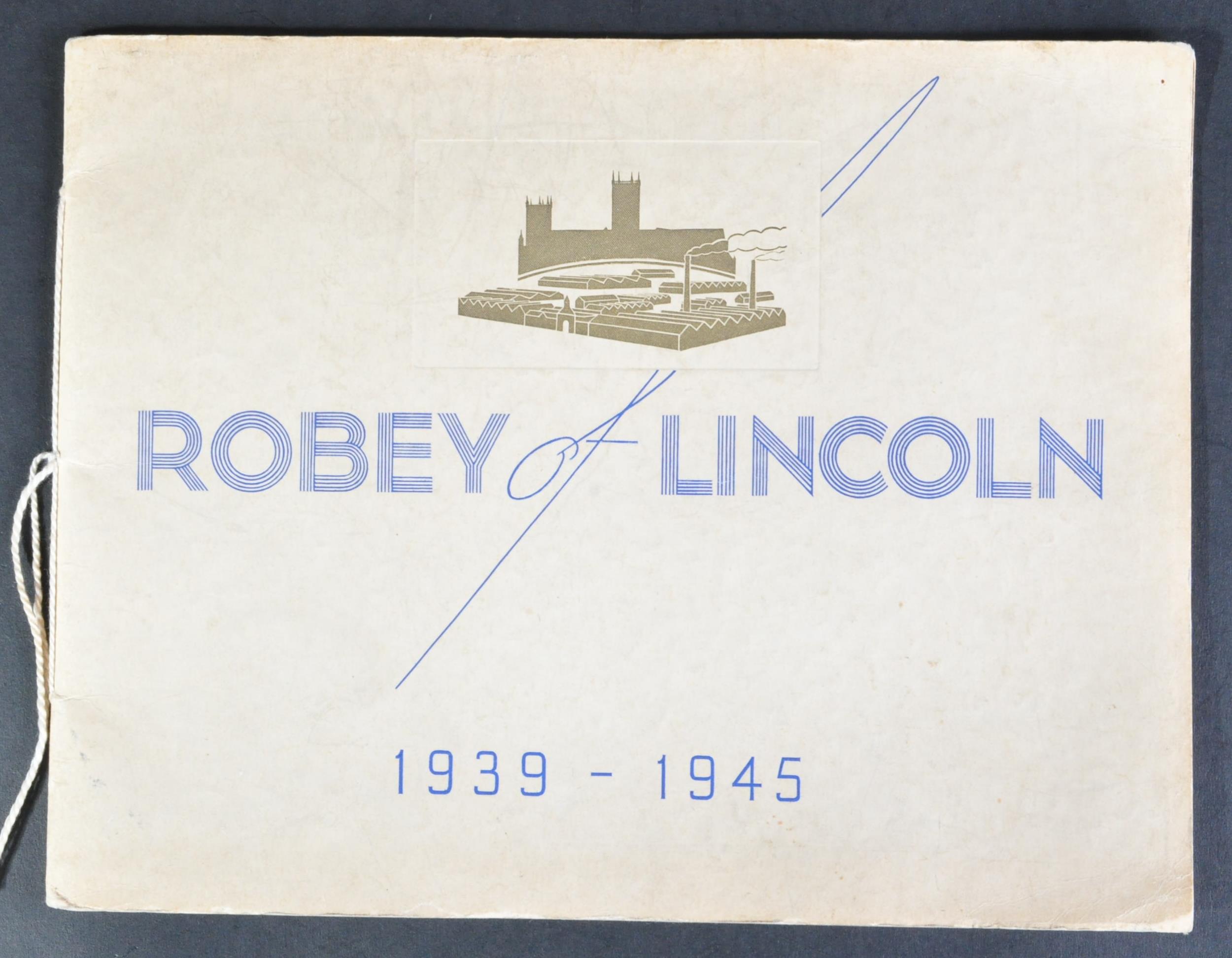 SCARCE ROBEY OF LINCOLN 1939-45 BROCHURE OF ARMAMENTS