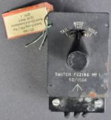 REMEMBERING THE LANCASTER BOMBER - ORIGINAL BOMB CONTROL SWITCH