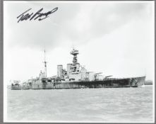HMS HOOD - WWII SURVIVOR AUTOGRAPHED PHOTOGRAPH