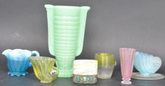 COLLECTION OF EARLY 20TH CENTURY DECORATIVE GLASS