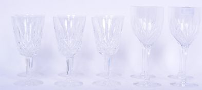 COLLECTION OF SIX WATERFORD CRYSTAL LISMORE WINE GLASSES
