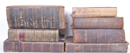 COLLECTION OF VICTORIAN 19TH CENTURY BIBLES