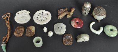 COLLECTION CHINESE JADE, NEPHRITE & SOAPSTONE FINDINGS