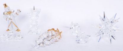 COLLECTION OF CONTEMPORARY SWAROVSKI GLASS ORNAMENTS