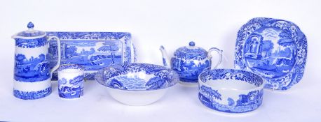 COLLECTION OF VINTAGE SPODE ITALIAN BLUE & WHITE FINE BONE CHINA