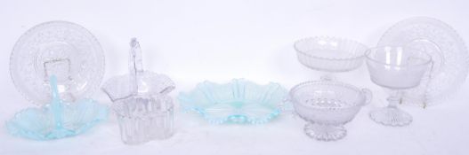 ASSORTMENT OF VICTORIAN COLLECTIBLE PRESSED GLASS