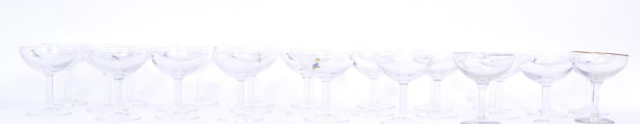 LARGE COLLECTION 1960S BABYCHAM COUPE GLASSES