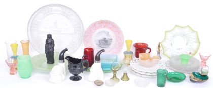 COLLECTION OF 19TH CENTURY VICTORIAN AND LATER DECORATIVE GLASS