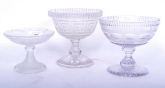 VICTORIAN MOLINEUX WEBB & SOWERBY GLASS CENTREPIECE BOWLS