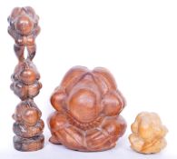 COLLECTION OF THREE VINTAGE 20TH CENTURY WEEPING BUDDHA FIGURINES