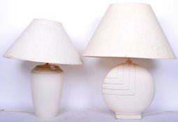 TWO LATE 20TH CENTURY SPANISH ARTE TABLE LAMP LIGHTS