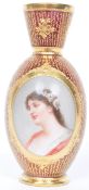 19TH CENTURY GERMAN DRESDEN WAGNER SIGNED PORTRAIT VASE