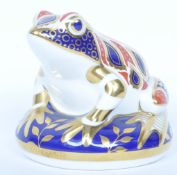 VINTAGE CROWN DERBY CHINA IMARI FROG PAPERWEIGHT