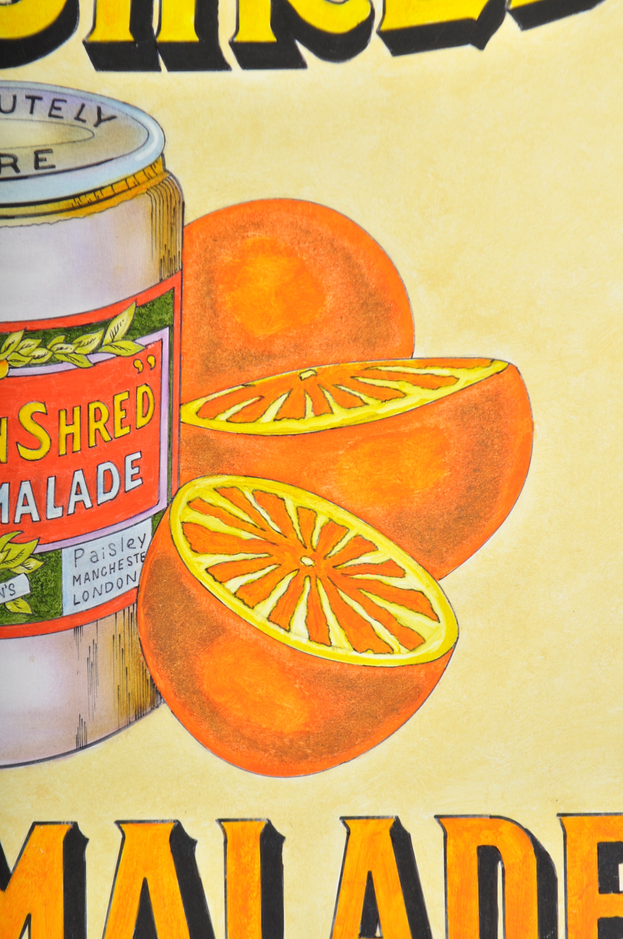 GOLDEN SHRED MARMALADE - LARGE OIL ON BOARD ADVERTISING SIGN - Image 5 of 7