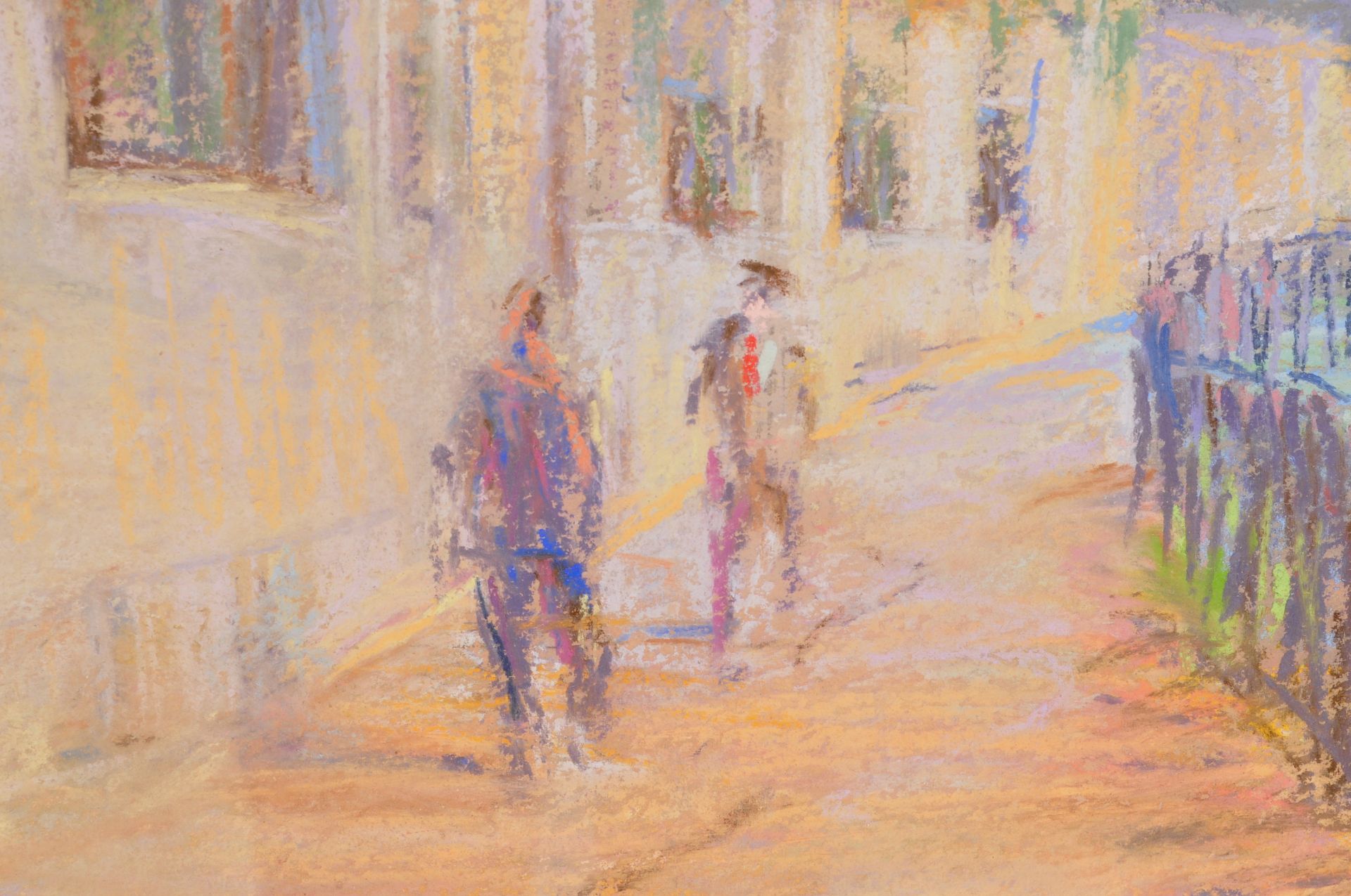 Michael Coote - A 20th century pastel painting of two figures walking along a path. Framed and - Bild 3 aus 7