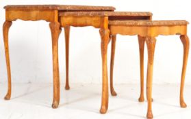 20TH CENTURY QUEEN ANNE REVIVAL WALNUT NEST OF TABLES