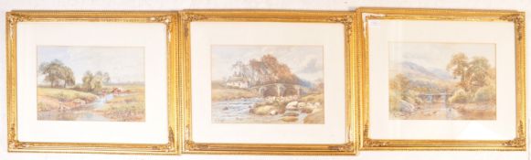 COLLECTION OF THREE 20TH WATERCOLOURS BY J SYER