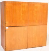 MID CENTURY DANISH INSPIRED TEAK WALL MOUNTED CABINETS