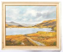 G. BRIDGEWATER OIL ON BOARD SCOTTISH LANDSCAPE LAKE SCENE