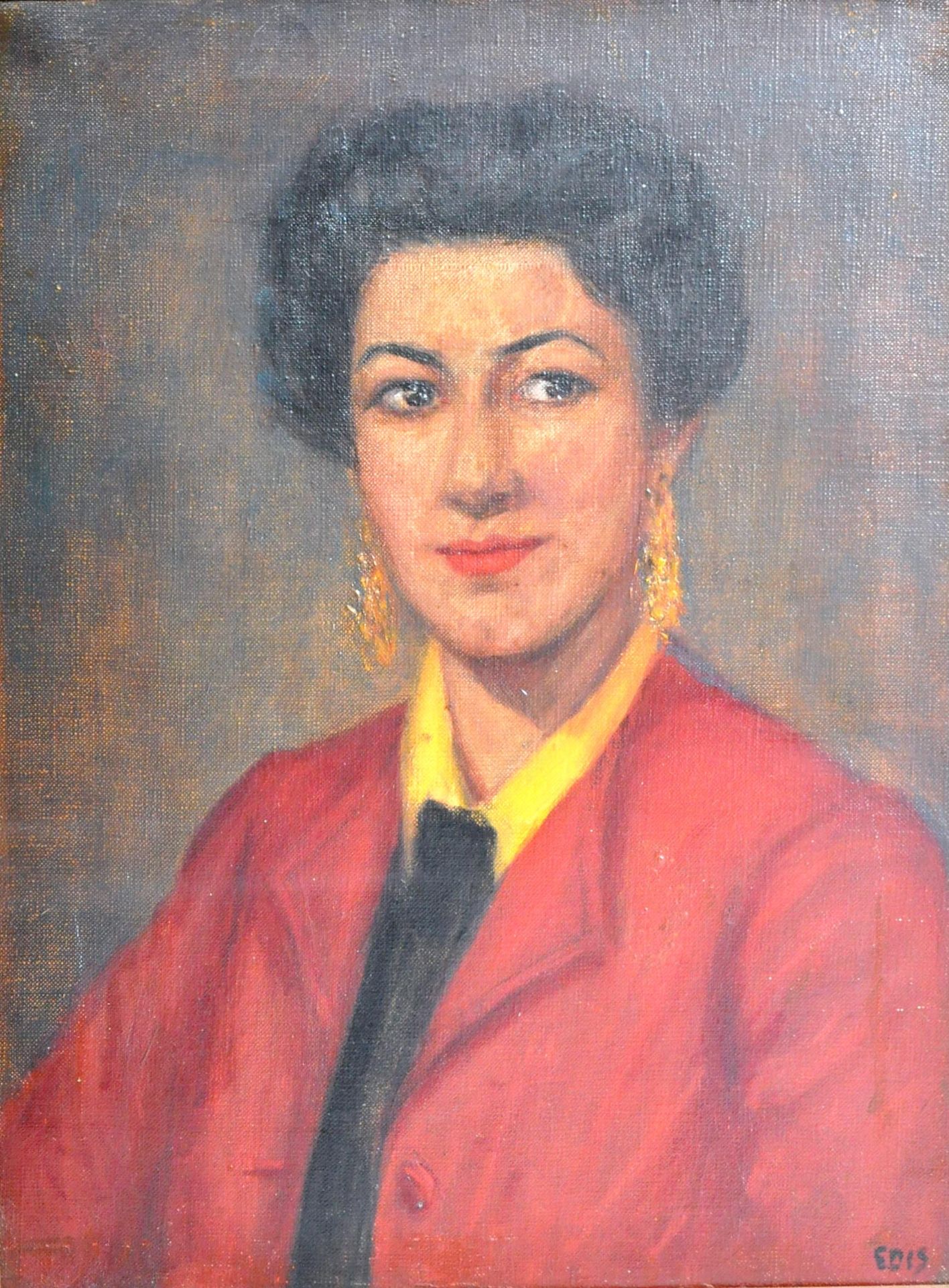 MARY LANGDON EDIS, LADY BENNETT - HALF LENGTH PORTRAIT PAINTING - Bild 2 aus 5