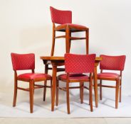 RETRO VINTAGE MID 20TH CENTURY EXTENDABLE DINING TABLE AND CHAIRS