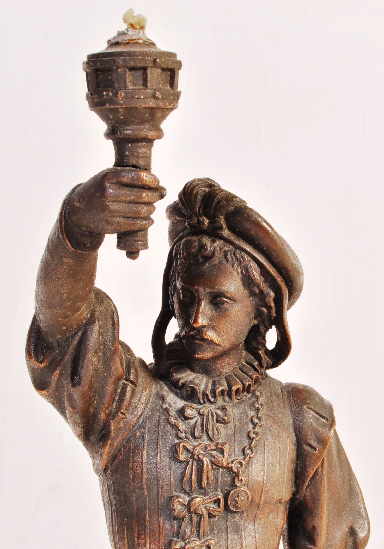VICTORIAN FRENCH SPELTER LAMP - Image 6 of 7