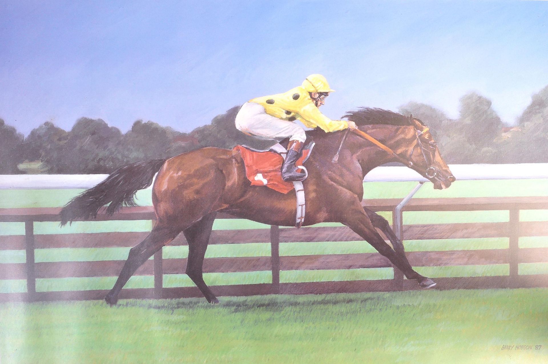 PAIR OF LIMITED EDITION 1980S HORSE RACING JOCKEY PRINTS - Image 14 of 14