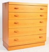 RETRO 20TH CENTURY TURNIDGE TEAK CHEST OF DRAWERS