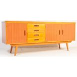 MID CENTURY BENCHAIRS OF STOWE TEAK SIDEBOARD