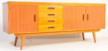 MID CENTURY BENCHAIRS OF STOWE TEAK SIDEBOARD