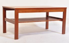 MID CENTURY TEAK WOOD LONG JOHN COFFEE TABLE