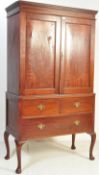 EDWARDIAN MAHOGANY LINEN PRESS HOUSEKEEPERS CUPBOARD