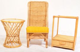 COLLECTION OF VINTAGE 20TH CENTURY BAMBOO FURNITURE