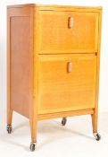 MID CENTURY GOLDEN OK DOUBLE FALL FRONT CUPBOARD