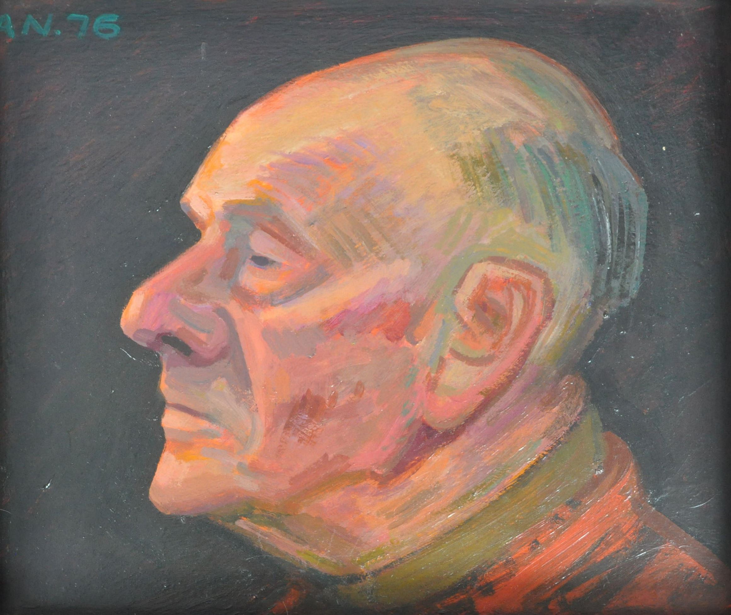 1970'S OIL ON BOARD PORTRAIT PAINTING OF JOHN MELVILLE - Image 2 of 5