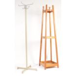 VINTAGE 20TH CENTURY OAK COAT STAND & ANOTHER